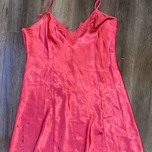 Pink slip dress